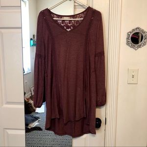 Purple long sleeve dress